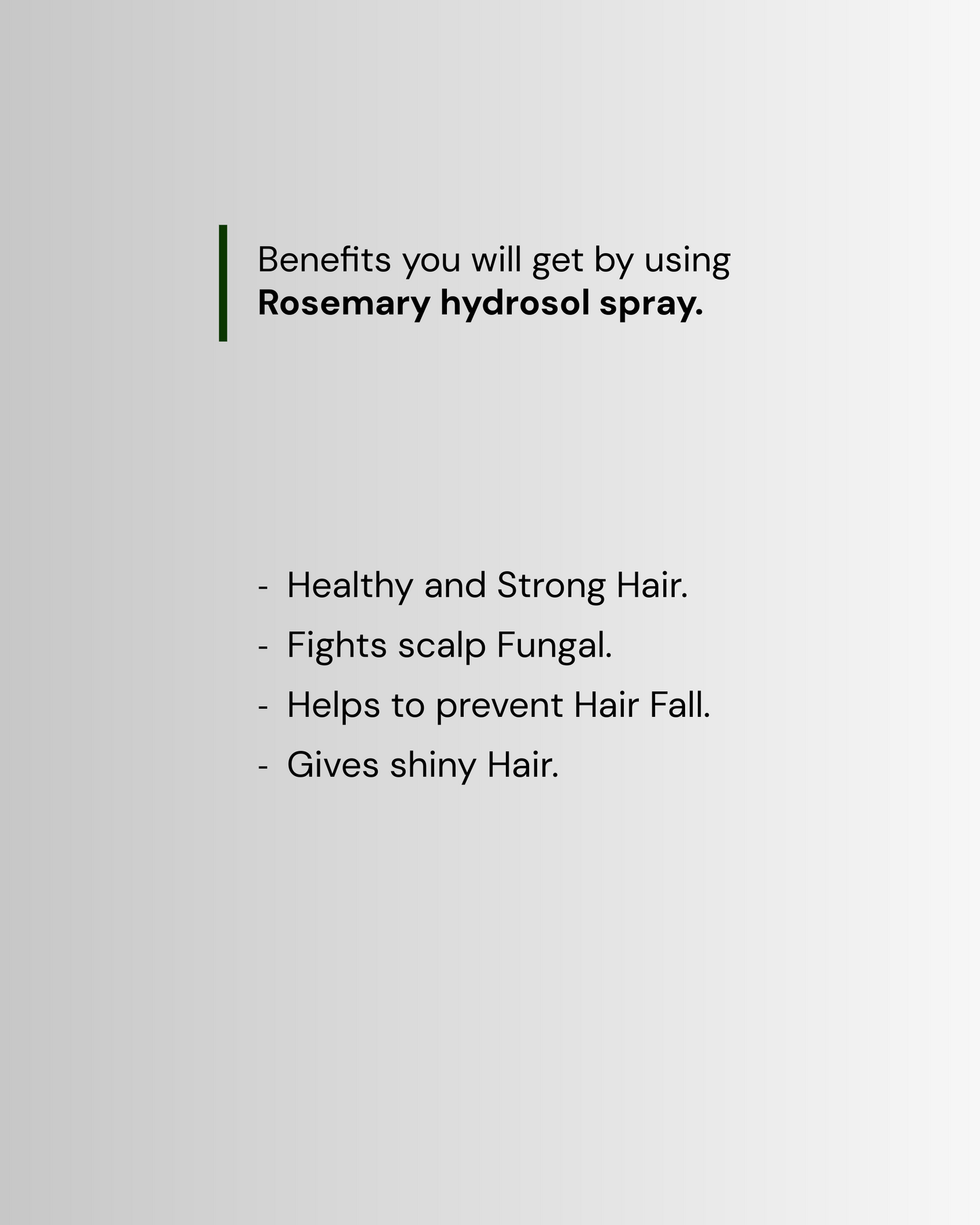 Rosemary Hydrosol spray (100 ml) | Instant Shine | Helps to Keep Healthy Hair | Helps to Reduce Scalp Inflammation.